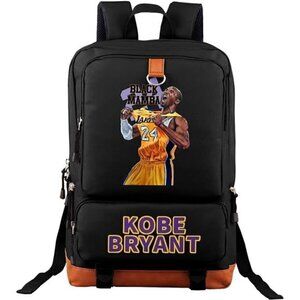 Kobe Bryant Lakers NBA Black Mamba Basketball Backpack Casual Travel Book Bag